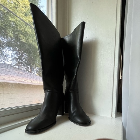 Knee high, H&M faux leather, black boots, size 11 - Picture 9 of 12